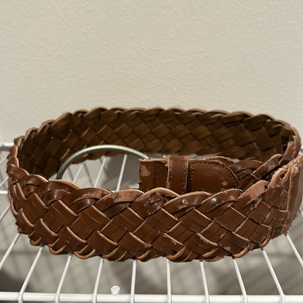 Bonded leather with man-made material belt size S